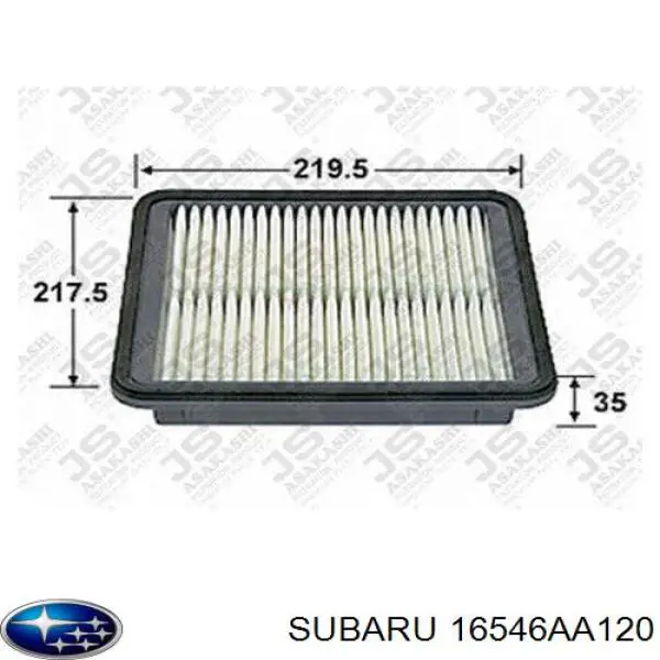 Compre 16546AA120 Subaru Filtro de ar