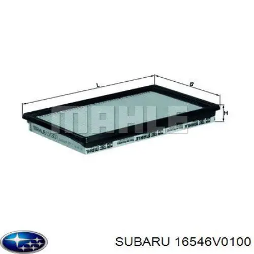 Воздушный фильтр 16546V0100 Subaru