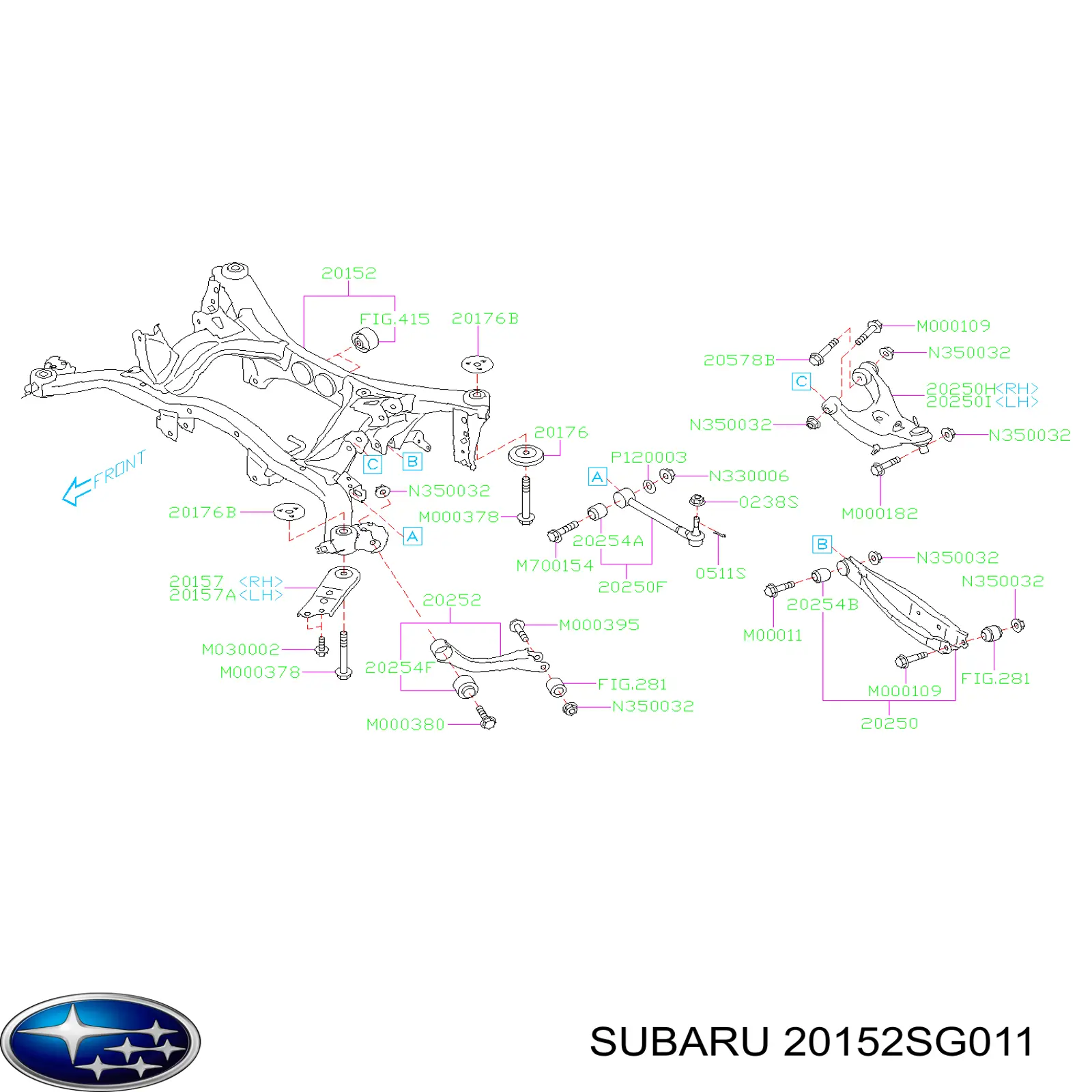 Compre Viga de suspensão traseira (plataforma veicular) Subaru Forester 4