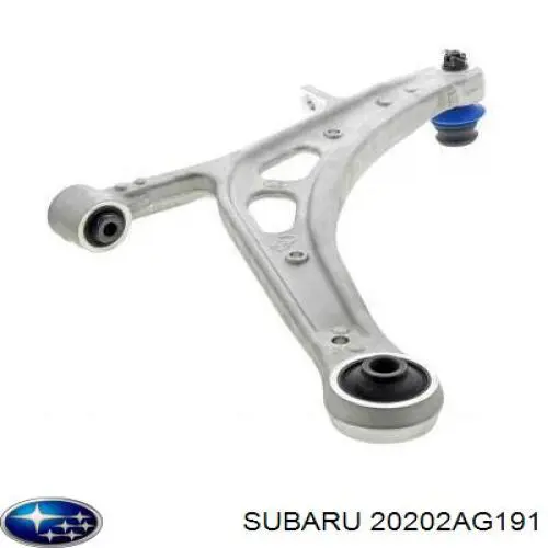 20202AG191 Subaru braço oscilante inferior esquerdo de suspensão dianteira