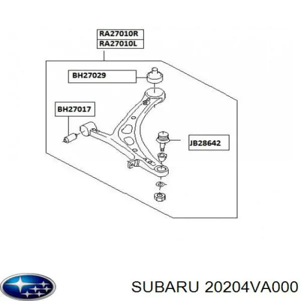  Subaru 20204VA000 цена, от 125.09 USD