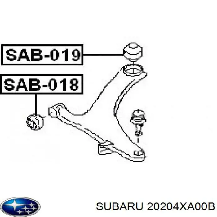 Сайлентблок передней подвески Subaru 20204XA00B цена, от 20.68 USD