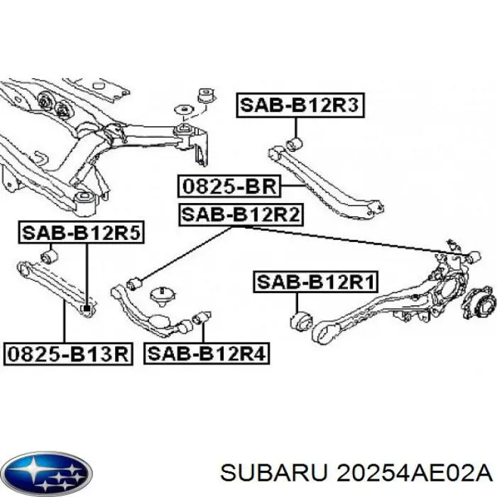 20254AE02A Subaru сайлентблок заднего верхнего рычага