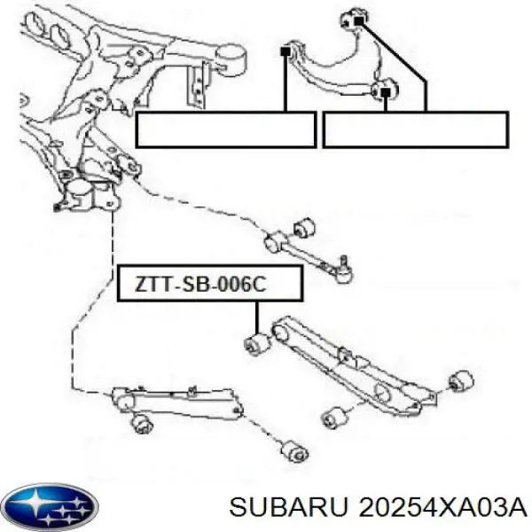 Купить 20254XA03A Subaru Сайлентблок заднего нижнего рычага