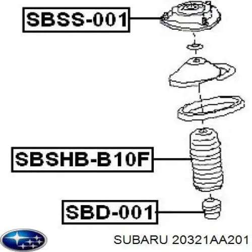 Буфер (отбойник) амортизатора переднего 20321AA201 Subaru