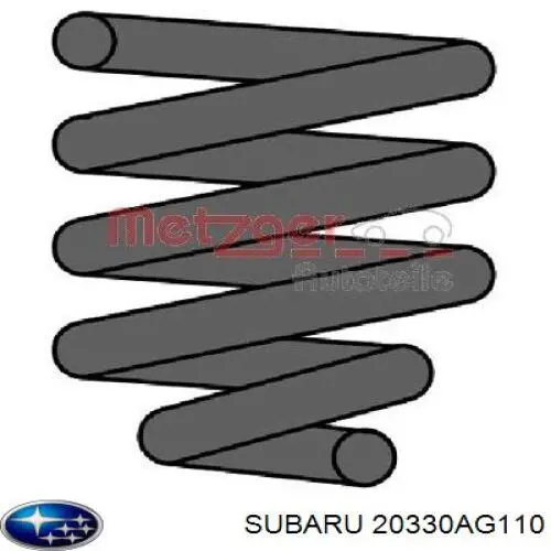 Пружина амортизатора передняя Subaru 20330AG110 цена, от 30.05 USD