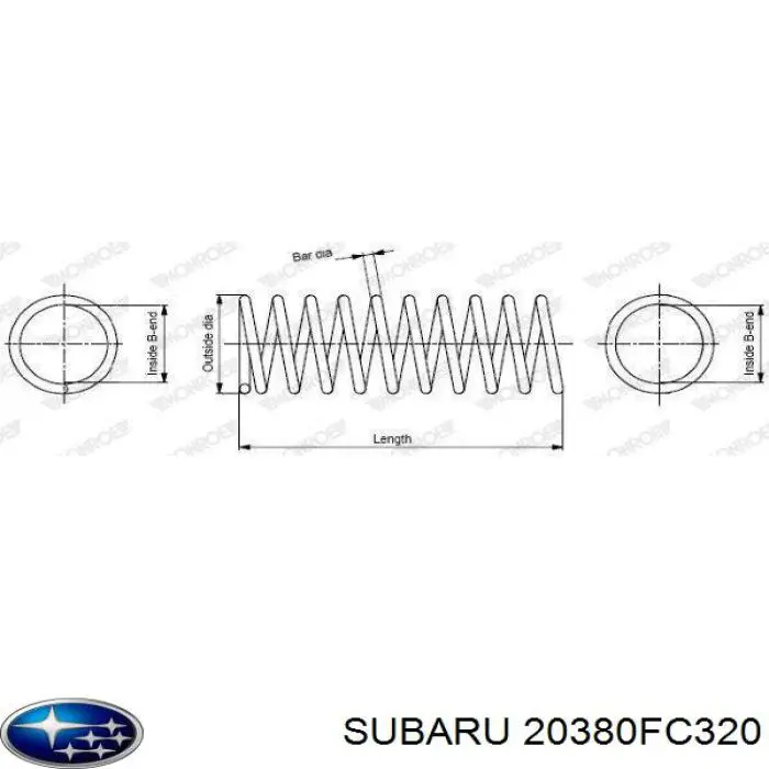 Пружина амортизатора Subaru 20380FC320 цена, от 29.21 USD