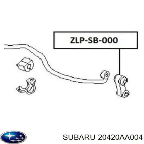 Стойка переднего стабилизатора  SUBARU 20420AA004