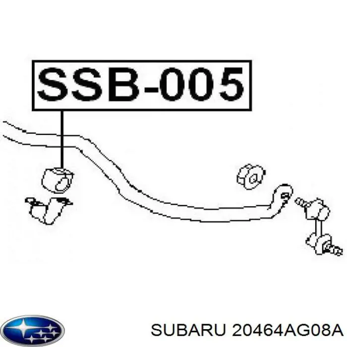Втулка стабилизатора переднего 20464AG08A Subaru