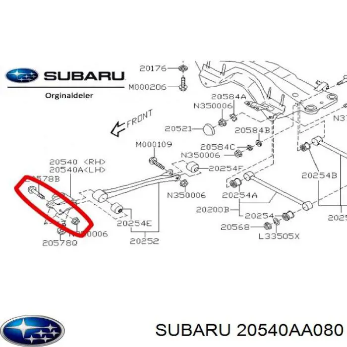 20540AA080 Subaru 