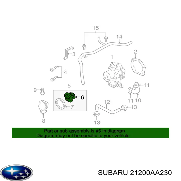 Термостат Subaru 21200AA230
