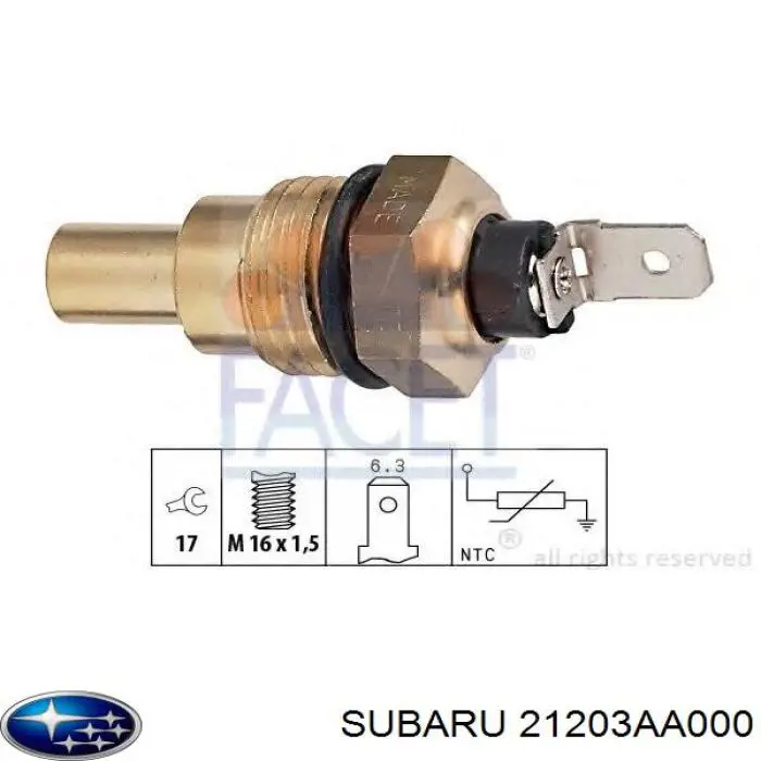 21203AA000 Subaru датчик температуры охлаждающей жидкости
