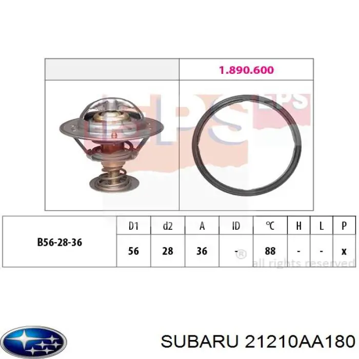Термостат Subaru 21210AA180