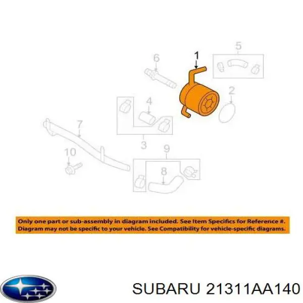 21311AA140 Subaru радиатор масляный