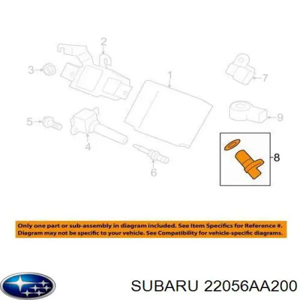 22056AA200 Subaru sensor de posição da árvore distribuidora