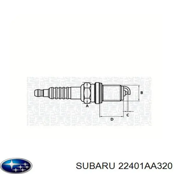 Свечи зажигания 22401AA320 Subaru