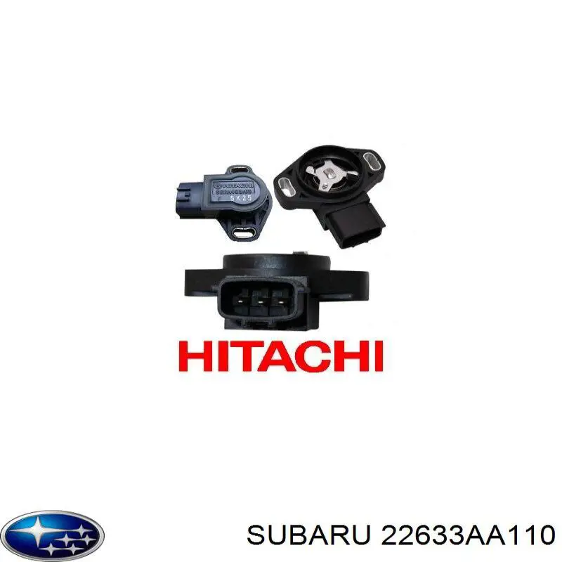 22633AA110 Subaru sensor de posição da válvula de borboleta (potenciômetro)