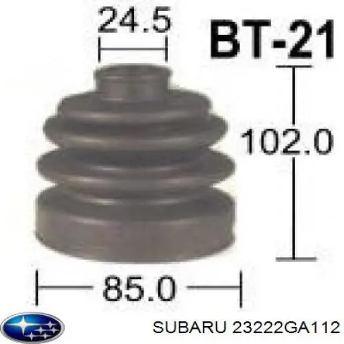 23222GA112 Subaru пыльник шруса передней полуоси наружный