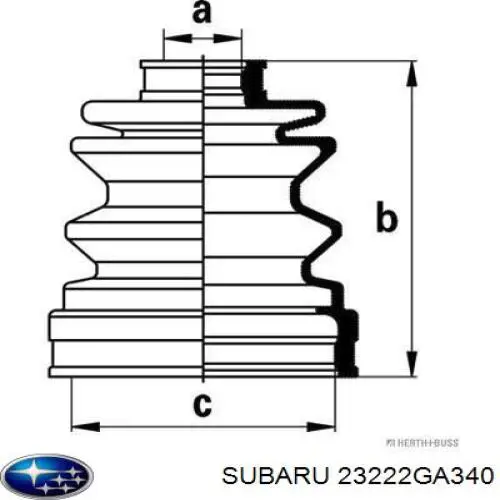 Пыльник ШРУСа внутренний 23222GA340 Subaru