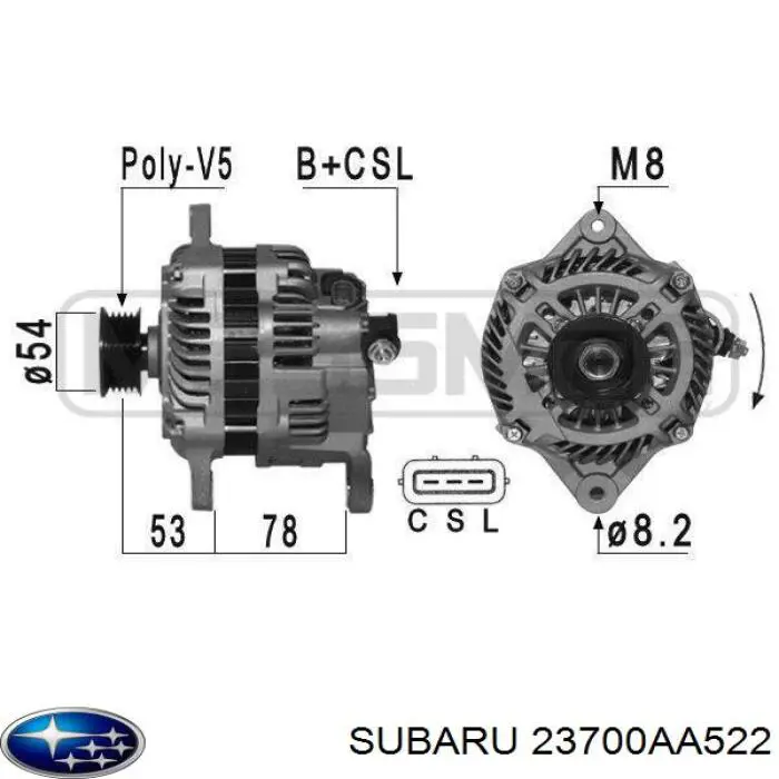 23700AA522 Subaru генератор