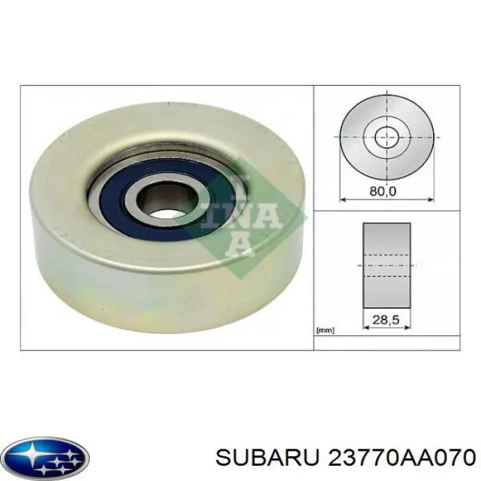 Натяжной ролик 23770AA070 Subaru