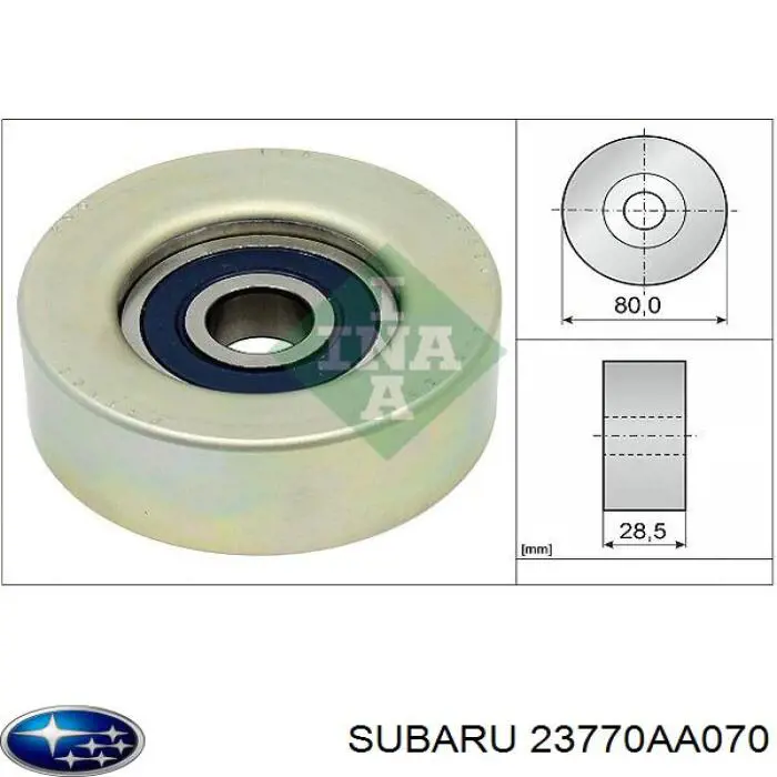 Купить 23770AA070 Subaru Натяжной ролик