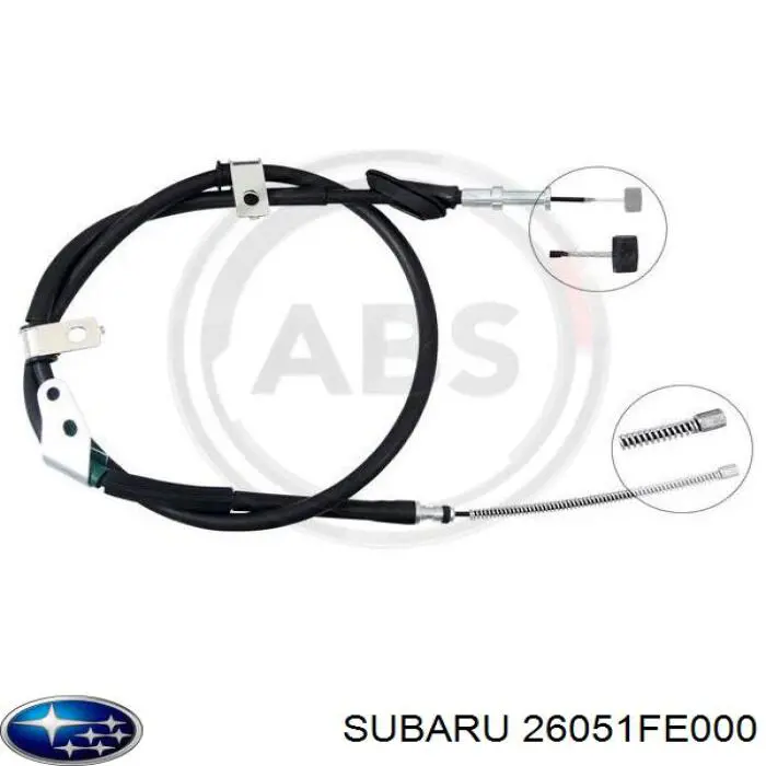 Трос ручного тормоза задний правый Subaru 26051FE000