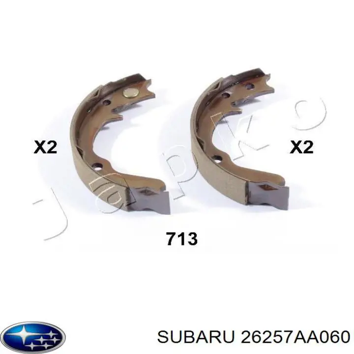 Тормозные колодки стояночного тормоза Subaru 26257AA060 цена, от 23.68 USD