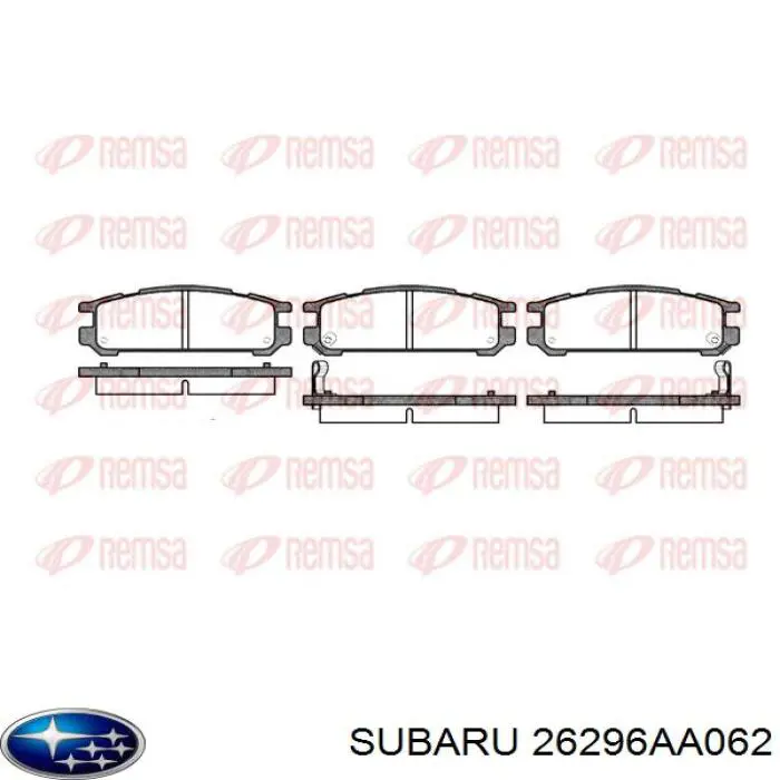 Колодки дисковые  Subaru 26296AA062 цена, от 14.46 USD