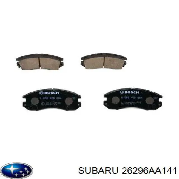 Передние тормозные колодки 26296AA141 Subaru