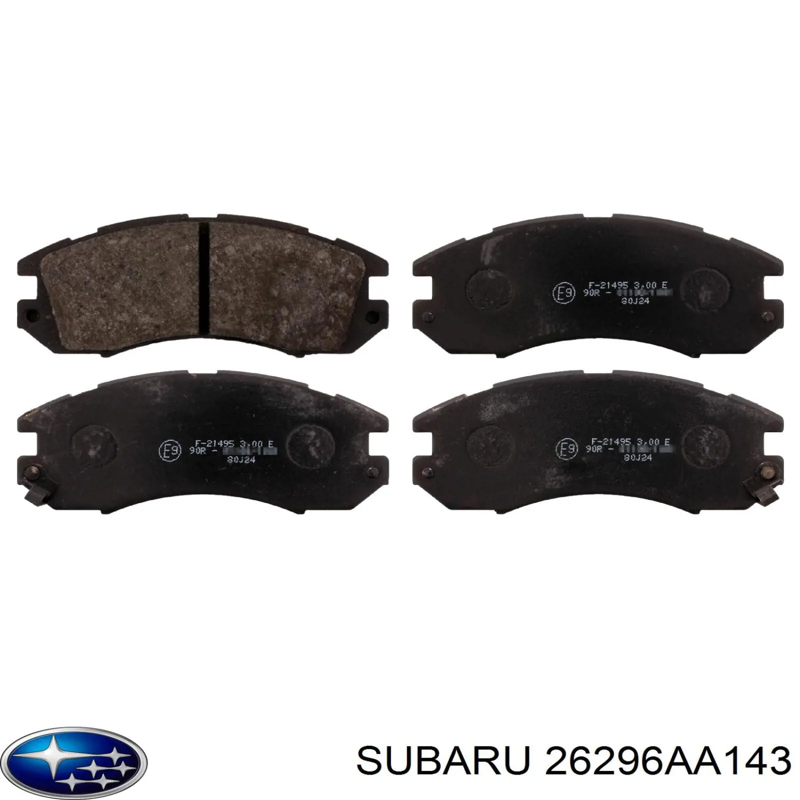 Колодки тормозные передние дисковые SUBARU 26296AA143