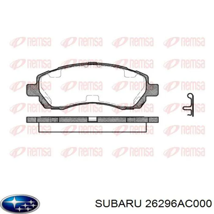 Передние тормозные колодки 26296AC000 Subaru