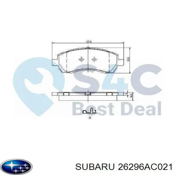 Колодки Subaru 26296AC021 цена, от 21.93 USD
