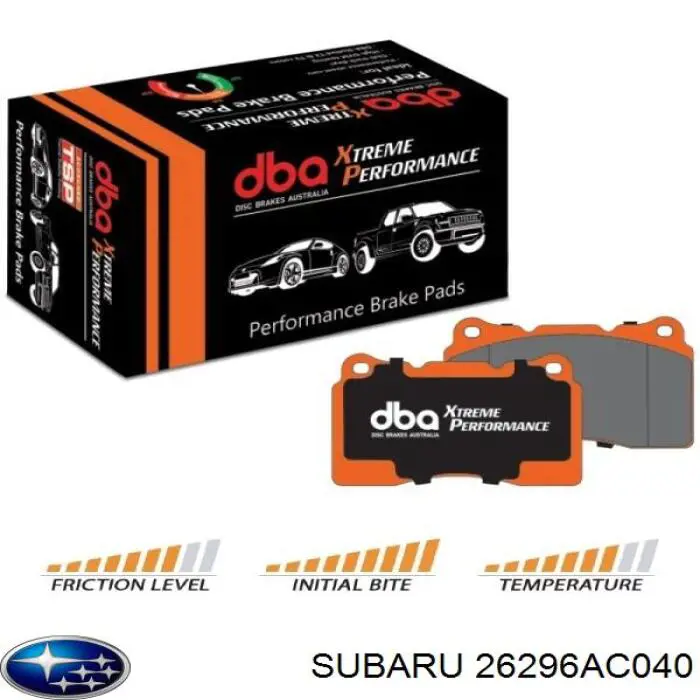 Купить 26296AC040 Subaru Колодки тормозные