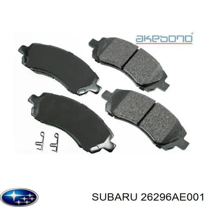 Передние тормозные колодки 26296AE001 Subaru