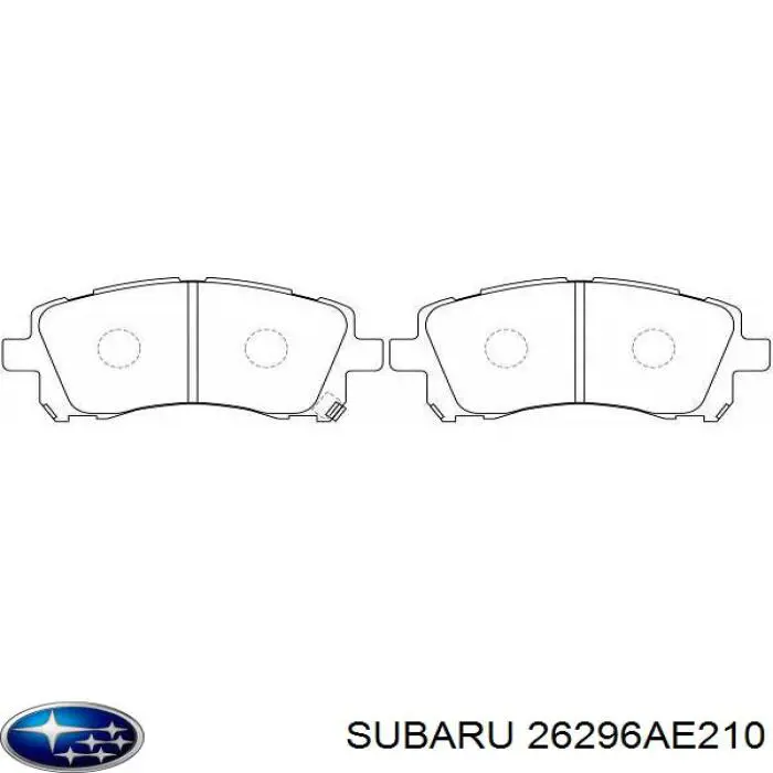 Передние тормозные колодки 26296AE210 Subaru