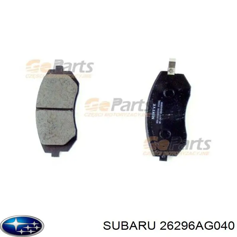 Колодки Subaru 26296AG040 цена, от 24.29 USD
