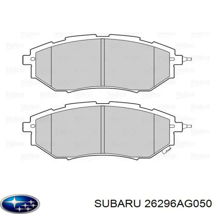 Передние тормозные колодки 26296AG050 Subaru