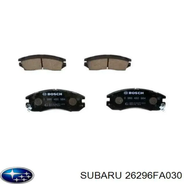 Передние тормозные колодки 26296FA030 Subaru