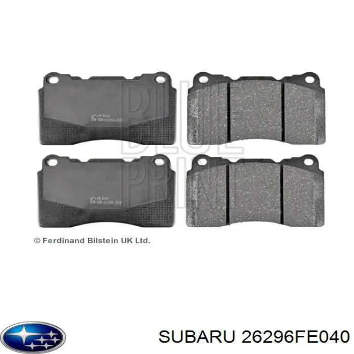 26296FE040 Subaru колодки тормозные передние дисковые