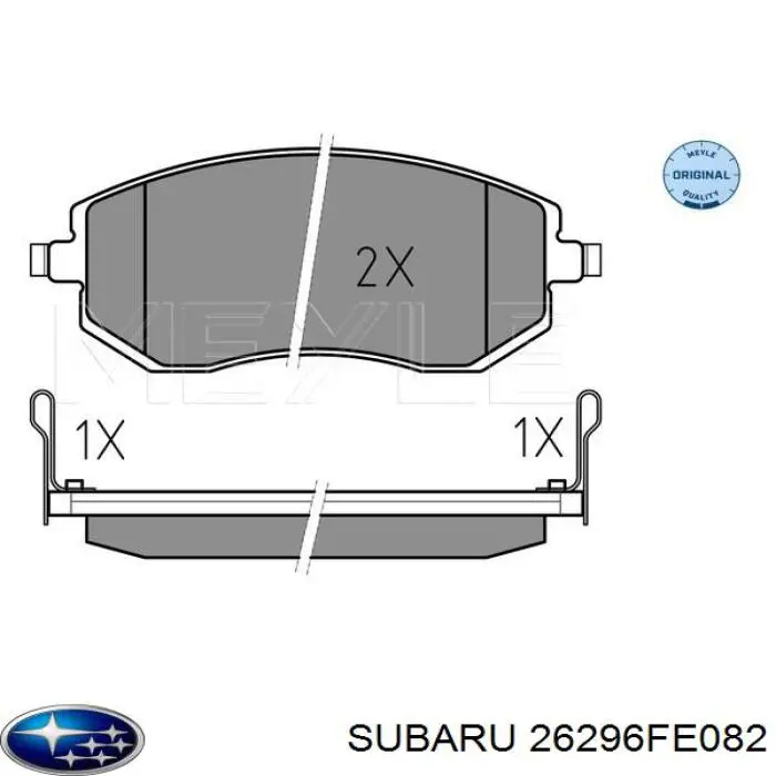 Купить 26296FE082 Subaru Колодки тормозные