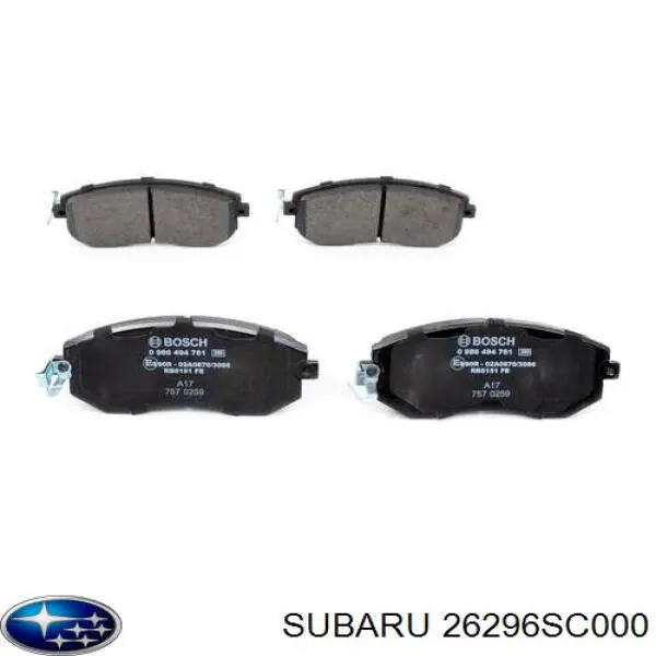 Купить 26296SC000 Subaru Колодки тормозные
