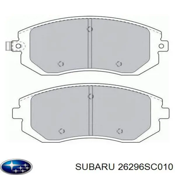 Тормозные колодки Subaru 26296SC010