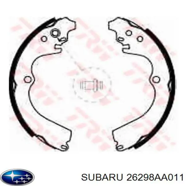 Задние барабанные колодки 26298AA011 Subaru