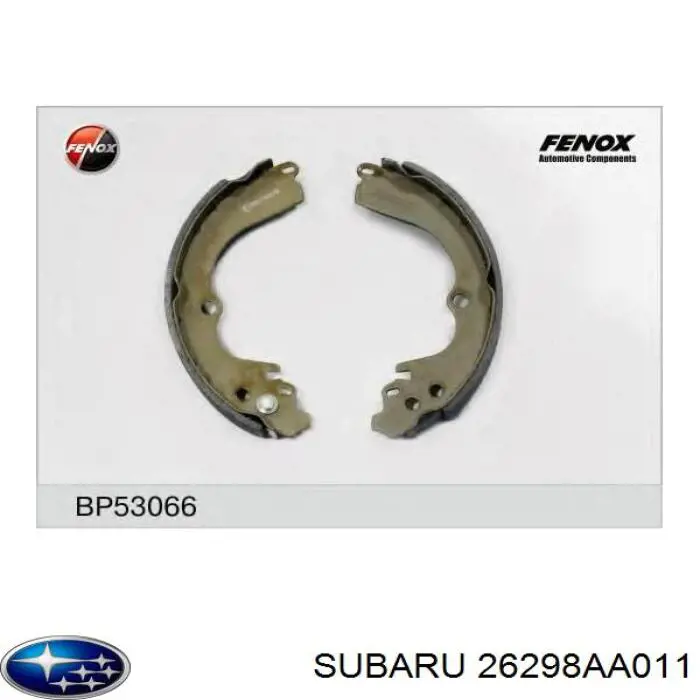 Купить 26298AA011 Subaru Задние барабанные тормозные колодки