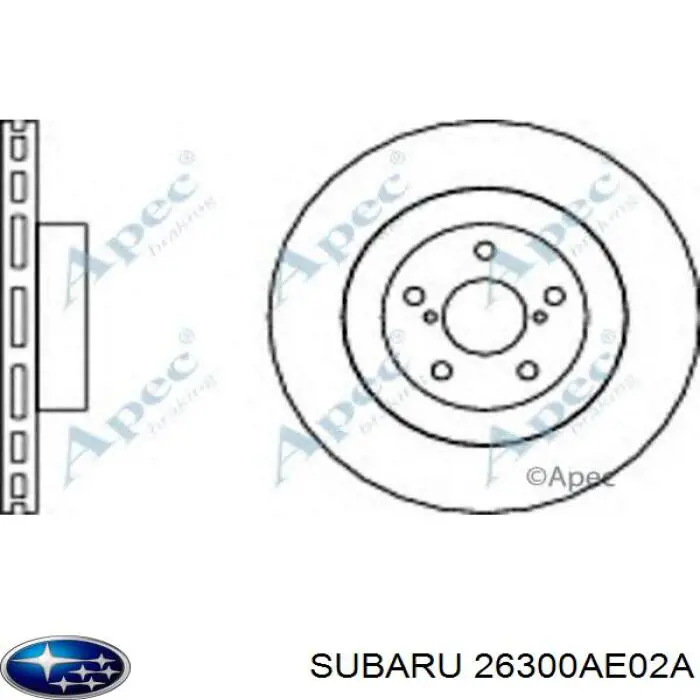 Купить 26300AE02A Subaru Ротор тормозной