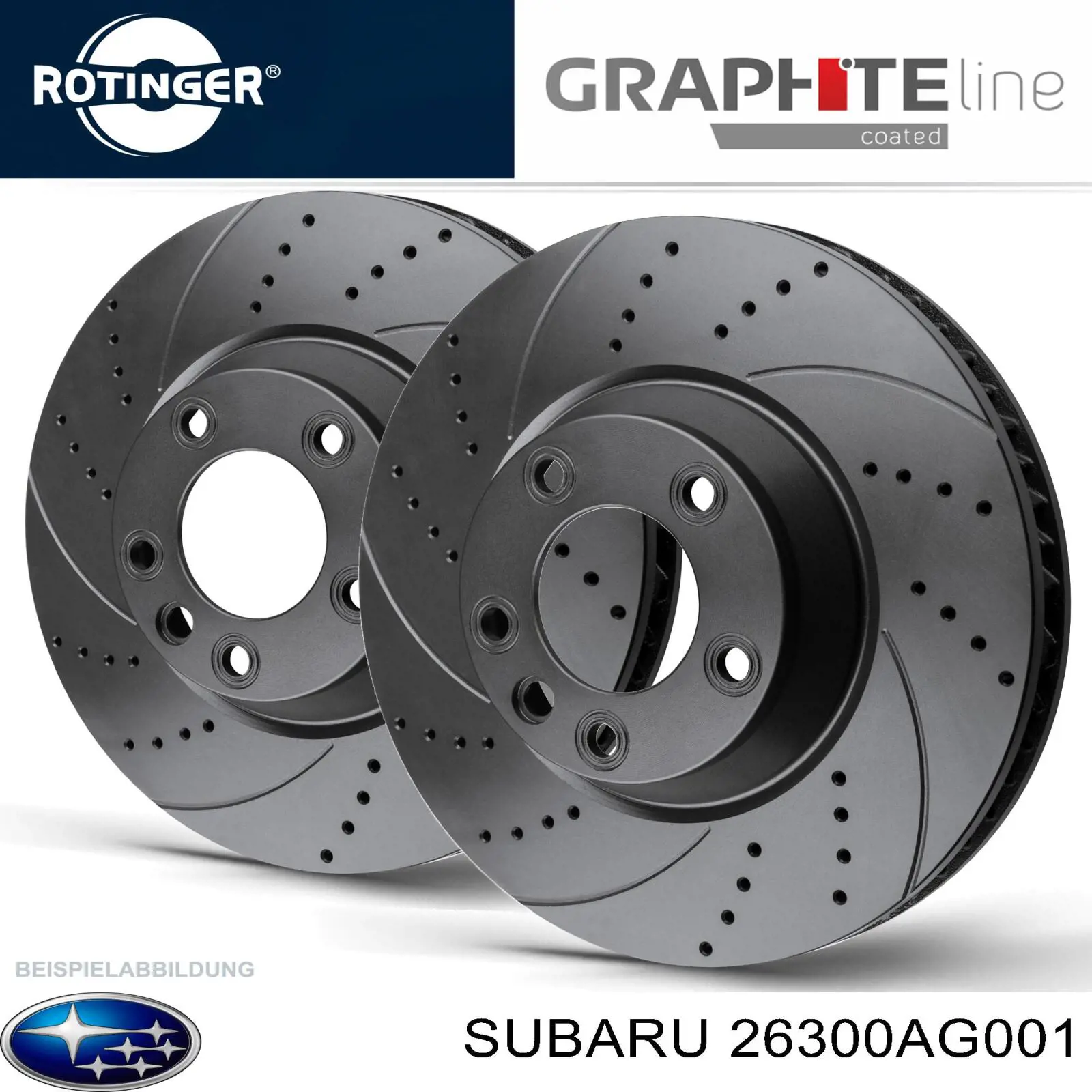 Передние тормозные диски 26300AG001 Subaru