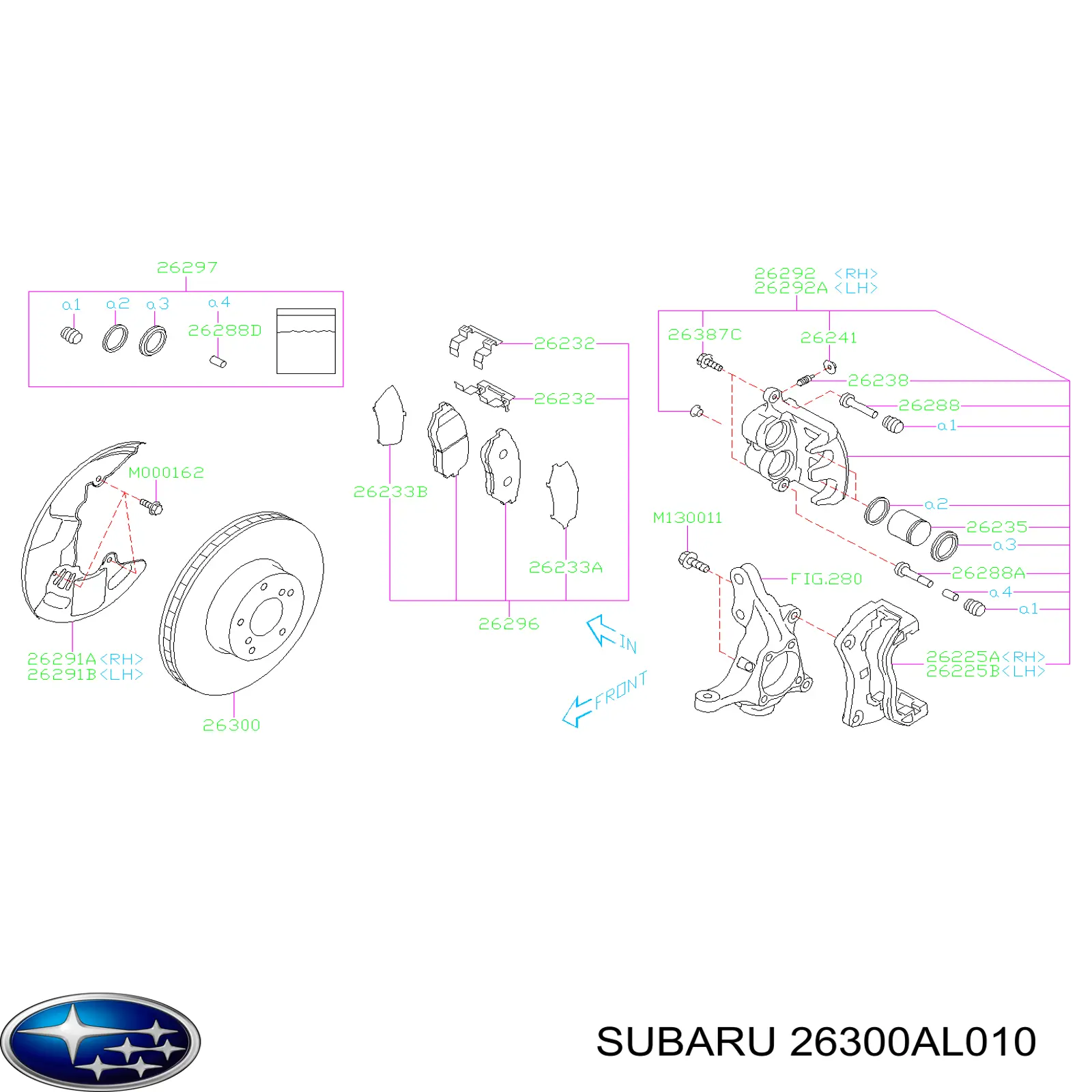 Купить 26300AL010 Subaru Ротор тормозной