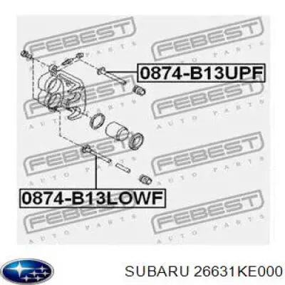 Направляющая суппорта переднего верхняя Subaru 26631KE000 цена, от 4.66 USD