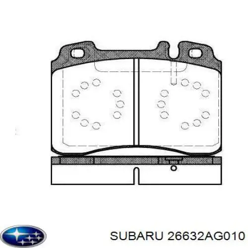 26632AG010 Subaru колодки тормозные задние дисковые